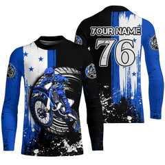 Maxcorners Custom Dirt Bike Jersey Patriotic Motocross Jersey Upf30+ Mens Motocross Shirt| MT2709