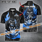 Maxcorners Billiard Ball 8 Flame Versus Kong Multicolor Options Personalized Name, Team Name 3D Polo Shirt For Brian