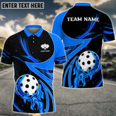 MaxCorners Personalized Name Pickleball 3D Polo Shirt (4 colors)