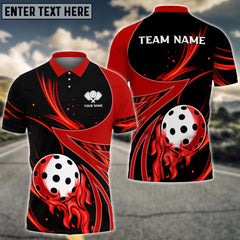 MaxCorners Personalized Name Pickleball 3D Polo Shirt (4 colors)