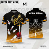 MaxCorners Bowling Spartan Multicolor Option Customized Name & Team Name 3D Shirt (4 colors)