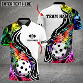 Maxcorners Pickleball Multicolor Smoke Pattern Personalized Name, Team Name 3D Shirt