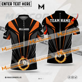 Maxcorners Billiards Ball 8 Sport Jersey Multicolor Options Personalized Name, Team Name 3D Polo Shirt (4 Colors)