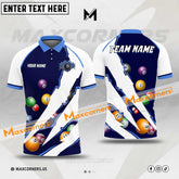 Maxcorners Billiards Ball 8 Sport Jersey Multicolor Options Personalized Name, Team Name 3D Polo Shirt (4 Colors)