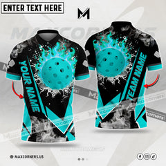 MaxCorners Pickleball Smoke Pattern Personalized Name & Team Name 3D Shirt (4 colors)