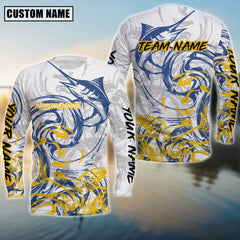 Maxcorners Marlin Deep Sea Trophy Sun Protection Personalized Name, Team Name Long Sleeve Shirt