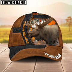 Maxcorners Majestic Moose Hunting Multicolor Personalized Name 3D Cap