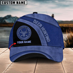 Maxcorners Deer Hunting Leather Pattern Multicolor Personalized Name 3D Cap