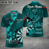 Maxcorners Darts Unique Multicolor Option Customized Name, Team Name 3D Polo Shirt (4 Colors)