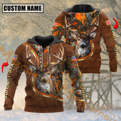 Maxcorners Wilderness Deer Hunting Mutilcolor Custom Name Shirt 3D All Over Printed Clothes (2 Colors)