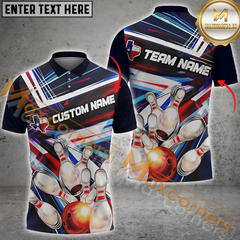 Maxcorners Show Off Your Team Spirit Bowling Jersey Personalized Name, Team Name 3D Shirt