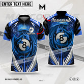 Maxcorners Billiard Dragon Ball 8 Sport Jersey Multicolor Options Personalized Name, Team Name 3D Polo Shirt (4 Colors)