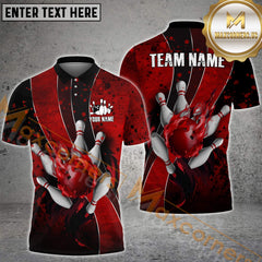 Maxcorners Ball Flame Bowling Jersey Multicolor Options Personalized Name, Team Name 3D Shirt