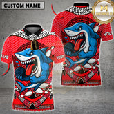 Maxcorners Bowling Fierce Shark Multicolor Customized Name, Team Name 3D Shirts