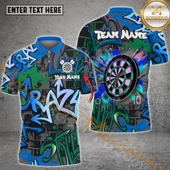Maxcorners Darts Colorful Graffiti Multicolor Options Personalized Name, Team Name 3D Shirt