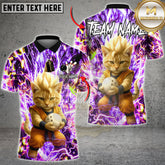 Maxcorners Bowling Galaxy Power Cat Multicolor Customized Name, Team Name 3D Shirts