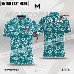 Maxcorners Customized Name Skull And Flower Pattern Golf Multicolor Option Custom 3D Polo Shirt