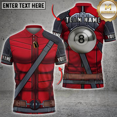 Maxcorners Billiards Tactical Armor 8 Ball Design Personalized Name 3D Unisex Shirt