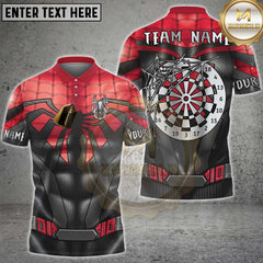 Maxcorners Darts Spider Web Dartboard Design Personalized Name 3D Unisex Shirt