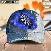 Maxcorners Darts Grunge Smoke Multicolor Option Personalized Name 3D Cap