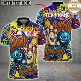 Maxcorners Bowling Graffiti Funny Gutterly Ridiculous Multicolor Customized Name, Team Name 3D Shirts
