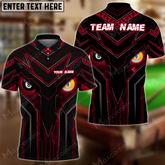Maxcorners Billiard Ball 8&9 Cyber Eyes Multicolor Options Personalized Name, Team Name 3D Polo Shirt (6 Colors)