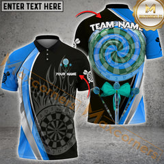 Maxcorners Darts Candy Suck To Suck MutilColor Option Customized Name, Team Name 3D Polo Shirt