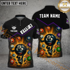 Maxcorners Billiard Explosive 8-Ball Multicolor Personalized Name, Team Name 3D Shirt