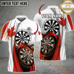 Maxcorners Darts Shirt Canadian Flag Dartboard Style Personalized Name, Team Name 3D Shirt
