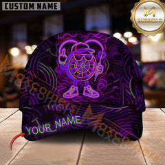 Maxcorners Darts Neon Dartboard Champion Multicolor Option Personalized Name 3D Cap