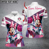 Maxcorners Bowling And Pins MN Multicolor Personalized Name, Team Name All Over Printed 3D Polo Shirt