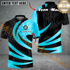 Maxcorners Darts Abstract Mutilcolor Option Customized Name, Team Name 3D Polo Shirt