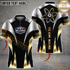 Maxcorners Billiard Atomic 8-Ball Multicolor Personalized Name, Team Name 3D Shirt