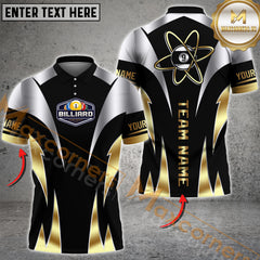 Maxcorners Billiard Atomic 9-Ball Multicolor Personalized Name, Team Name 3D Shirt