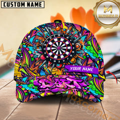 Maxcorners Darts Graffiti Gunners Darts Jersey Multicolor Option Personalized Name 3D Cap