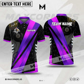 Maxcorners Billiard Ball 8, Ball 9 Sport Jersey Personalized Name, Team Name 3D Polo Shirt (6 Colors )