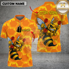 Maxcorners Darts Bee Sting Customized Name, Team Name 3D Shirts