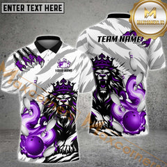 Maxcorners Ball And Pins Fierce Lion Bowling Jersey Multicolor Options Personalized Name, Team Name 3D Shirt