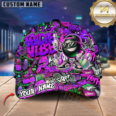 Maxcorners Bowling Friday Vibe Graffiti Street Style Multicolor Personalized Name 3D Cap