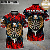 Maxcorners Darts Fire Eagle Multicolor Options Personalized Name, Team Name 3D Shirt