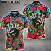 Maxcorners Bowling “Split Personality” Graffiti Style Multicolor Customized Name, Team Name 3D Shirts