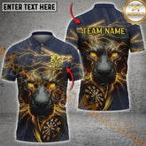Maxcorners Storm Lion Panther Darts Jersey Customized Name, Team Name 3D Polo Shirt