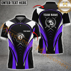 Maxcorners Billiard Prestige 8 Ball Multicolor Customized Name, Team Name 3D Shirt