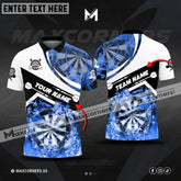 Maxcorners Darts Flame Fire Multicolor Option Customized Name, Team Name 3D Polo Shirt (4 Colors)