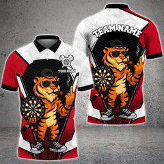 Maxcorners Tiger Darts Multicolor Customized Name, Team Name 3D Shirt KH