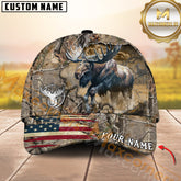 Maxcorners Cross America Hunting Moose Crack Camo Pattern Multicolor Option Personalized Cap