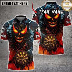 Maxcorners Darts Flame Skull Dartboard Multicolor Customized Name, Team Name 3D Shirts