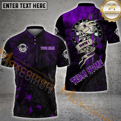 Maxcorners Darts Skull Flame MutilColor Option Customized Name, Team Name 3D Polo Shirt