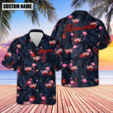 Maxcorners Bowling Flamingo Paradise Multicolor Options Personalized Name, Team Name 3D Hawaiian Shirt