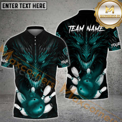 Maxcorners Dragon Ball And Pins Fire Flame Bowling Jersey Multicolor Options Personalized Name, Team Name 3D Shirt
